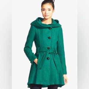 Steve Madden Bouclé Fit & Flare Coat